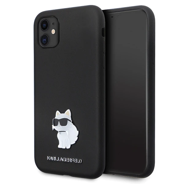 Apple iPhone 11 Karl Lagerfeld dėklas Silicone C Metal Pin (KLHCN61SMHCNPK) juodos spalvos aprašymas - Prekės nuotrauka Apple iPhone 11 Karl Lagerfeld dėklas Silicone C Metal Pin (KLHCN61SMHCNPK) juodos spalvos aprašymas - Prekės nuotrauka