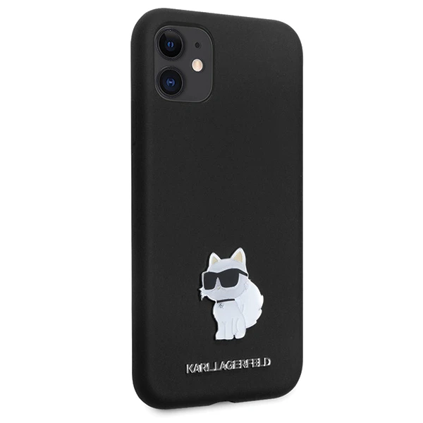 Apple iPhone 11 Karl Lagerfeld dėklas Silicone C Metal Pin (KLHCN61SMHCNPK) juodos spalvos aprašymas - Prekės nuotrauka Apple iPhone 11 Karl Lagerfeld dėklas Silicone C Metal Pin (KLHCN61SMHCNPK) juodos spalvos aprašymas - Prekės nuotrauka