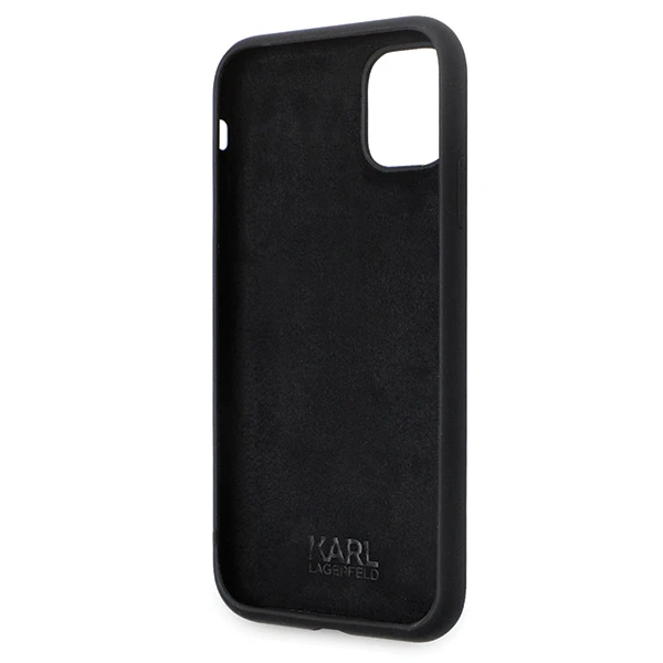 Apple iPhone 11 Karl Lagerfeld dėklas Silicone C Metal Pin (KLHCN61SMHCNPK) juodos spalvos aprašymas - Prekės nuotrauka Apple iPhone 11 Karl Lagerfeld dėklas Silicone C Metal Pin (KLHCN61SMHCNPK) juodos spalvos aprašymas - Prekės nuotrauka
