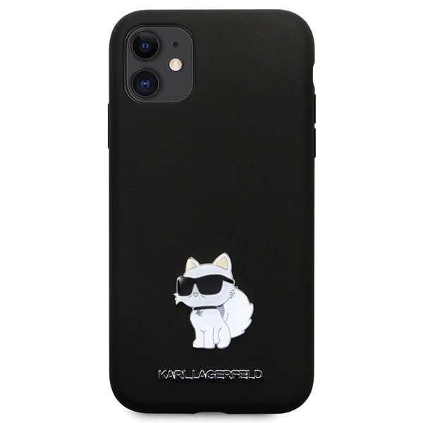 Apple iPhone 11 Karl Lagerfeld dėklas Silicone C Metal Pin (KLHCN61SMHCNPK) juodos spalvos aprašymas - Prekės nuotrauka Apple iPhone 11 Karl Lagerfeld dėklas Silicone C Metal Pin (KLHCN61SMHCNPK) juodos spalvos aprašymas - Prekės nuotrauka