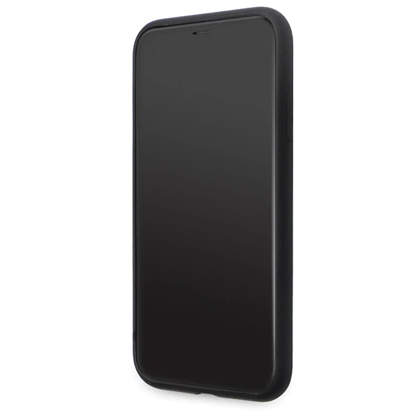 Apple iPhone 11 Karl Lagerfeld silikoninis dėklas Ikonik Metal Pin (KLHCN61SMHKNPK) juodos spalvos aprašymas - Prekės nuotrauka