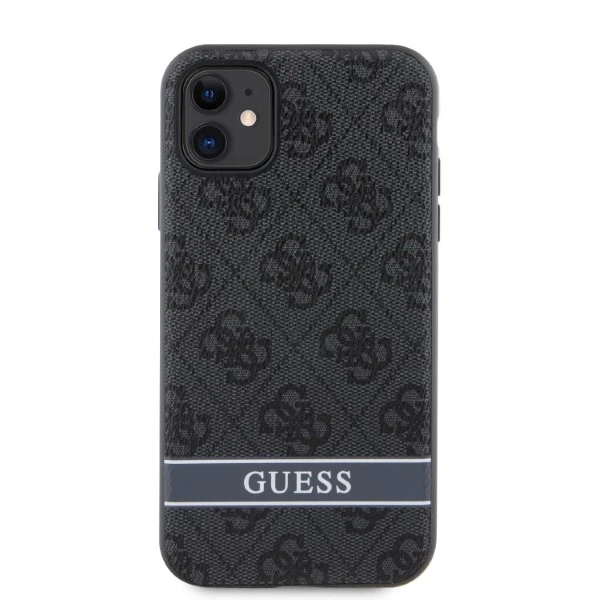 Apple iPhone 11 / XR Guess dėklas 4G Stripe (GUHCN61P4SNK) pilkos spalvos aprašymas - Prekės nuotrauka Apple iPhone 11 / XR Guess dėklas 4G Stripe (GUHCN61P4SNK) pilkos spalvos aprašymas - Prekės nuotrauka
