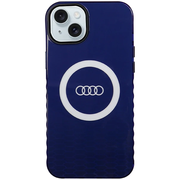 Dėklas Apple iPhone 13 / 14 / 15 Audi IML Big Logo MagSafe (AU-IMLMIP15-Q5/D2-BE) mėlynos spalvos aprašymas - Prekės nuotrauka