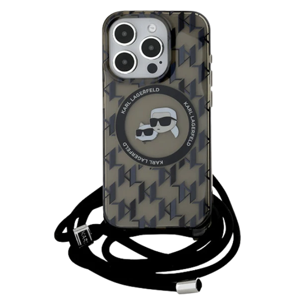 Apple iPhone 13 / 14 / 15 Karl Lagerfeld Hardcase IML Crossbody Monogram Karl & Choupette Head MagSafe (KLHMP15SHCKCKLCK) dėklas telefonui juodos spalvos aprašymas - Prekės nuotrauka Apple iPhone 13 / 14 / 15 Karl Lagerfeld Hardcase IML Crossbody Monogram Karl & Choupette Head MagSafe (KLHMP15SHCKCKLCK) dėklas telefonui juodos spalvos aprašymas - Prekės nuotrauka