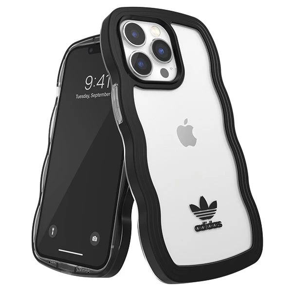 Apple iPhone 13 Pro Adidas OR Wavy dėklas juodos spalvos (51900) skaidrus aprašymas - Prekės nuotrauka Apple iPhone 13 Pro Adidas OR Wavy dėklas juodos spalvos (51900) skaidrus aprašymas - Prekės nuotrauka