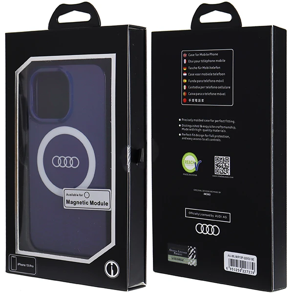 Dėklas Apple iPhone 13 Pro Audi IML Big Logo MagSafe (AU-IMLMIP13P-Q5/D2-BE) mėlynos spalvos aprašymas - Prekės nuotrauka