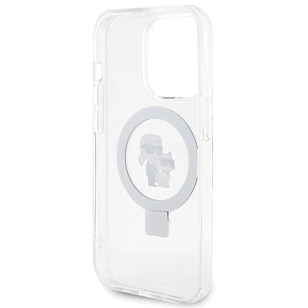 Apple iPhone 13 Pro Karl Lagerfeld dėklas Ring Stand Karl&Choupettte MagSafe (KLHMP13XHMRSKCH) baltos spalvos aprašymas - Prekės nuotrauka Apple iPhone 13 Pro Karl Lagerfeld dėklas Ring Stand Karl&Choupettte MagSafe (KLHMP13XHMRSKCH) baltos spalvos aprašymas - Prekės nuotrauka