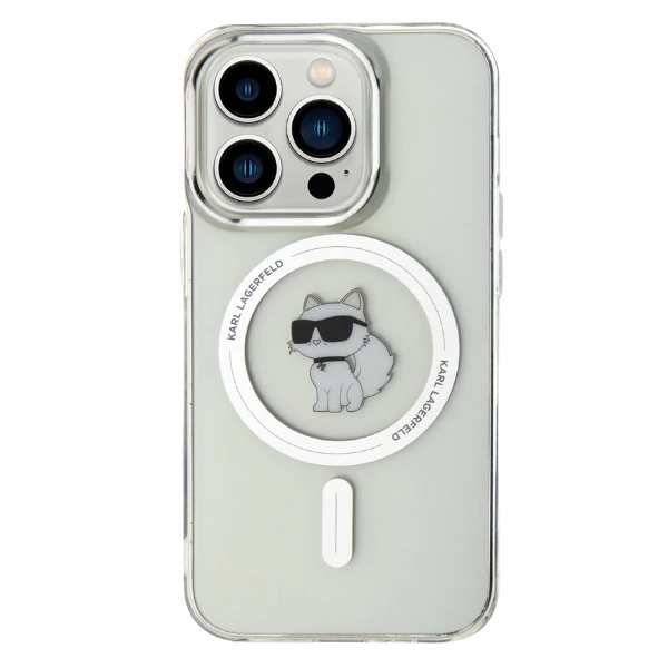 Apple iPhone 13 Pro Max Karl Lagerfeld dėklas IML Choupette MagSafe (KLHMP13XHFCCNOT) skaidrus aprašymas - Prekės nuotrauka