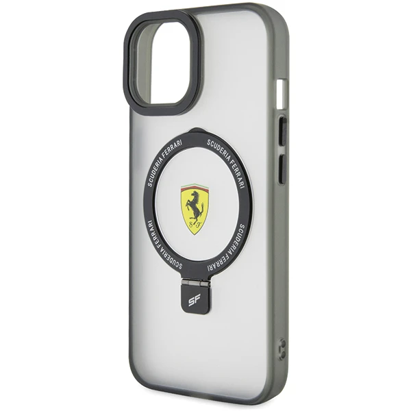 Apple iPhone 14 Plus / 15 Plus Ferrari dėklas Ring Stand 2023 Collection MagSafe (FEHMP15MUSCAH) skaidrus aprašymas - Prekės nuotrauka