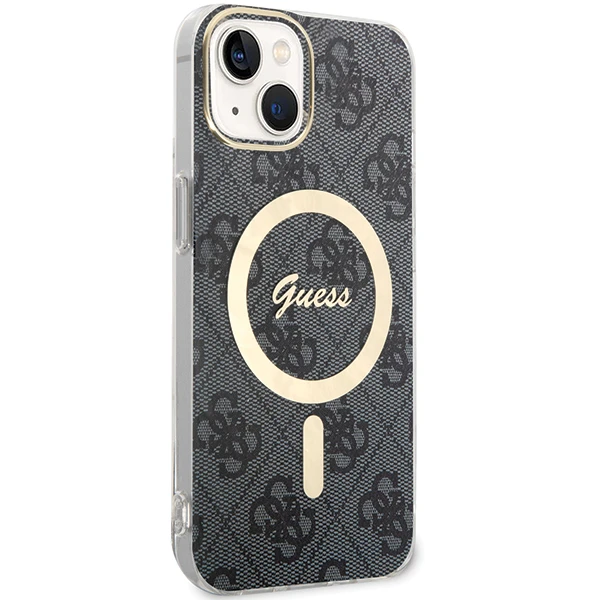 Apple iPhone 14 plus / 15 plus Guess dėklas 4G MagSafe (GUHMP15MH4STK) juodos spalvos aprašymas - Prekės nuotrauka Apple iPhone 14 plus / 15 plus Guess dėklas 4G MagSafe (GUHMP15MH4STK) juodos spalvos aprašymas - Prekės nuotrauka