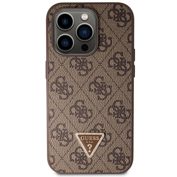 Apple iPhone 14 Pro Guess dėklas Crossbody 4G Metal Logo (GUHCP14LP4TDSCPW) rudos spalvos aprašymas - Prekės nuotrauka Apple iPhone 14 Pro Guess dėklas Crossbody 4G Metal Logo (GUHCP14LP4TDSCPW) rudos spalvos aprašymas - Prekės nuotrauka