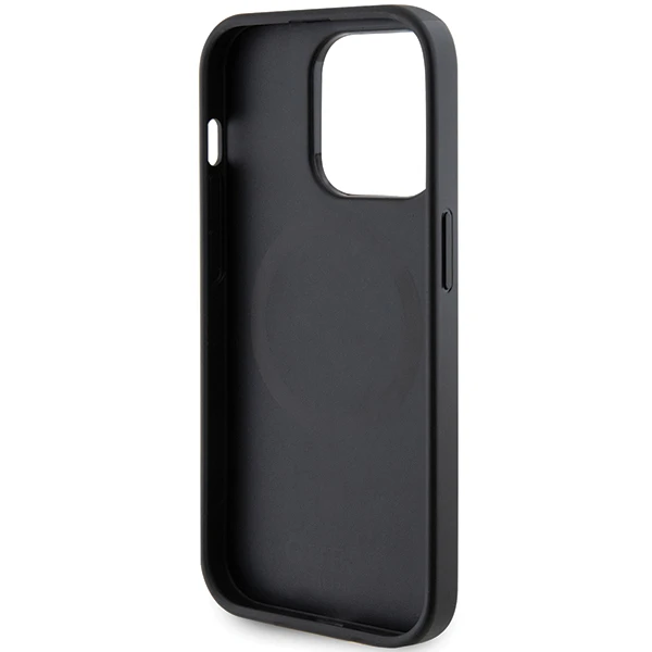 Apple iPhone 14 Pro Guess dėklas Saffiano MagSafe (GUHMP14LPSAHMCK) juodos spalvos aprašymas - Prekės nuotrauka Apple iPhone 14 Pro Guess dėklas Saffiano MagSafe (GUHMP14LPSAHMCK) juodos spalvos aprašymas - Prekės nuotrauka