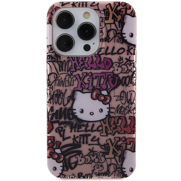 Apple iPhone 14 Pro Hello Kitty dėklas IML Tags Graffiti (HKHCP14LHDGPTP) rožinės spalvos aprašymas - Prekės nuotrauka Apple iPhone 14 Pro Hello Kitty dėklas IML Tags Graffiti (HKHCP14LHDGPTP) rožinės spalvos aprašymas - Prekės nuotrauka