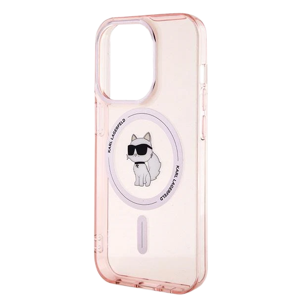 Apple iPhone 14 Pro Karl Lagerfeld dėklas IML Choupette MagSafe (KLHMP14LHFCCNOP) rožinės spalvos aprašymas - Prekės nuotrauka