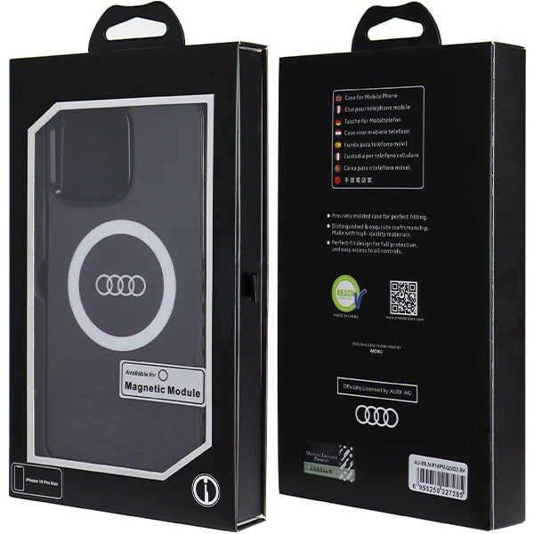 Dėklas Apple iPhone 14 Pro Max Audi IML Big Logo MagSafe (AU-IMLMIP14PM-Q5/D2-BK) juodos spalvos aprašymas - Prekės nuotrauka