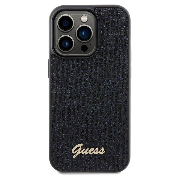 Apple iPhone 14 Pro Max Guess dėklas Disco Metal Script (GUHCP14XPMSDGSK) juodos spalvos aprašymas - Prekės nuotrauka