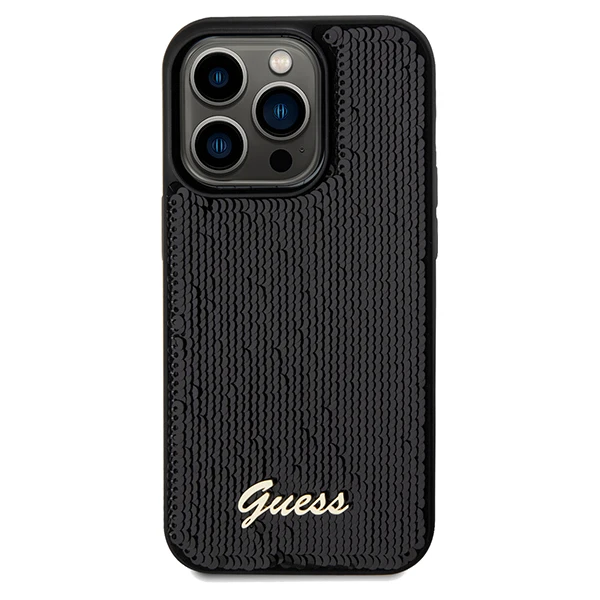 Apple iPhone 14 Pro Max Guess dėklas Sequin Script Metal (GUHCP14XPSFDGSK) juodos spalvos aprašymas - Prekės nuotrauka Apple iPhone 14 Pro Max Guess dėklas Sequin Script Metal (GUHCP14XPSFDGSK) juodos spalvos aprašymas - Prekės nuotrauka