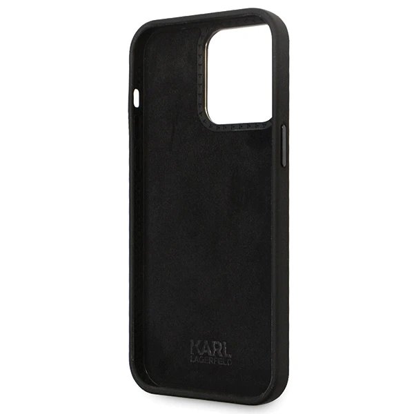 Apple iPhone 14 Pro Max Karl Lagerfeld silikoninis dėklas Ikonik Metal Pin (KLHCP14XSMHKNPK) juodos spalvos aprašymas - Prekės nuotrauka Apple iPhone 14 Pro Max Karl Lagerfeld silikoninis dėklas Ikonik Metal Pin (KLHCP14XSMHKNPK) juodos spalvos aprašymas - Prekės nuotrauka