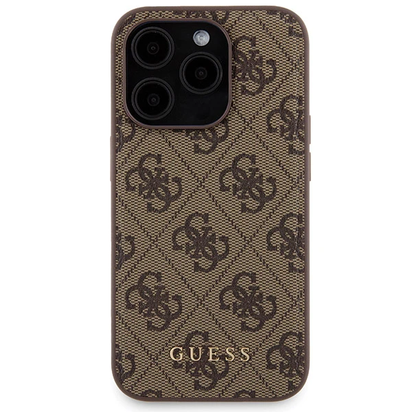 Apple iPhone 15 Guess dėklas + Powerbank MagSafe 4G Metal Logo 5000mAh (GUBPM5P15S4GEMGW) rudos spalvos aprašymas - Prekės nuotrauka