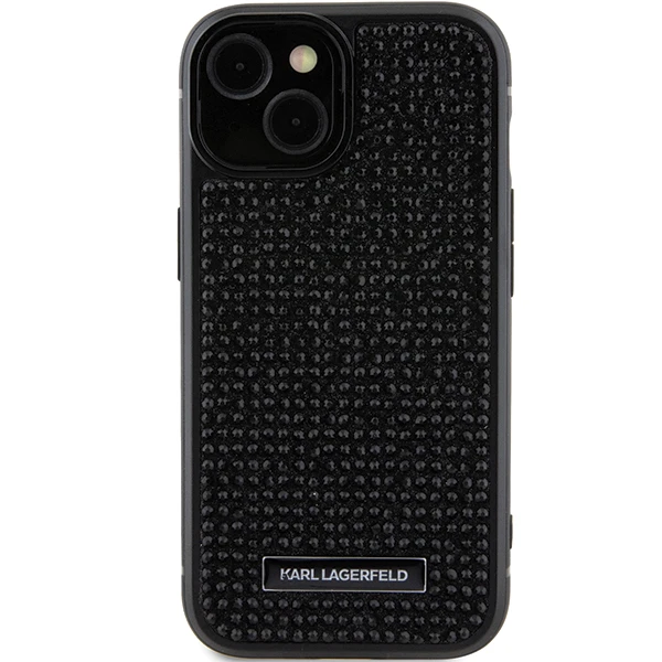 Apple iPhone 15 Karl Lagerfeld dėklas Rhinestone Logo Metal Plate (KLHCP15SHDSPLK) juodos spalvos aprašymas - Prekės nuotrauka Apple iPhone 15 Karl Lagerfeld dėklas Rhinestone Logo Metal Plate (KLHCP15SHDSPLK) juodos spalvos aprašymas - Prekės nuotrauka