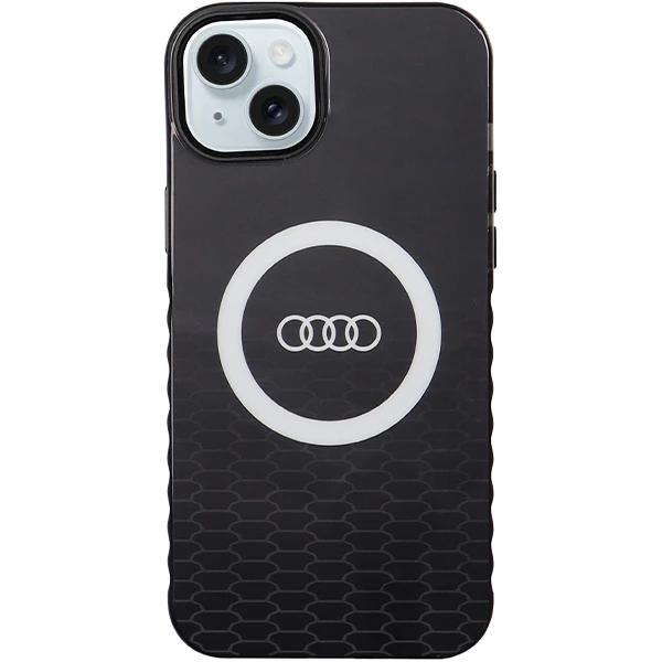 Dėklas Apple iPhone 15 Plus / 14 Plus Audi IML Big Logo MagSafe (AU-IMLMIP15M-Q5/D2-BK) juodos spalvos aprašymas - Prekės nuotrauka