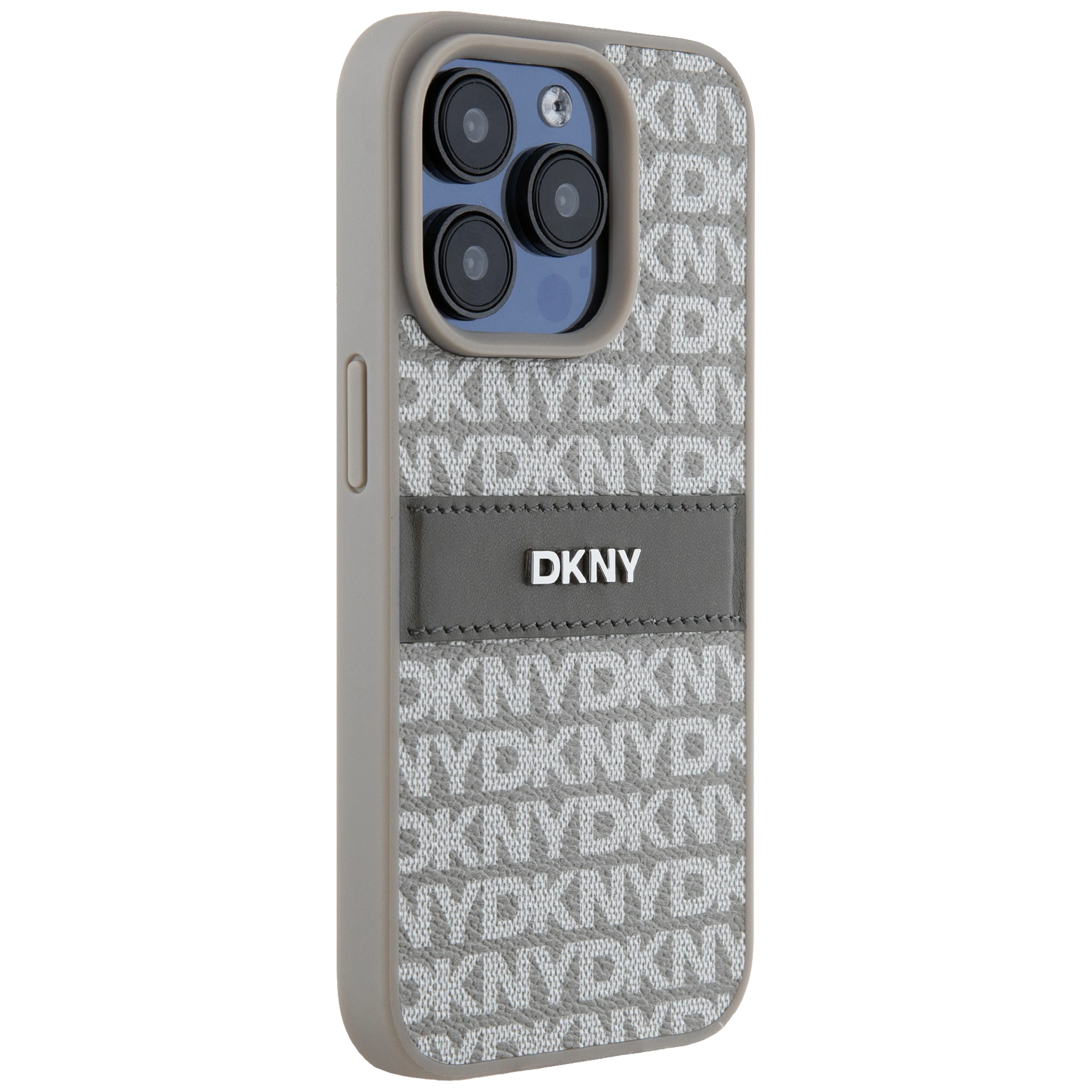 Apple iPhone 15 plus / 14 plus DKNY dėklas odinis Mono Stripe & Metal Logo (DKHCP15MPRTHSLE) beige aprašymas - Prekės nuotrauka Apple iPhone 15 plus / 14 plus DKNY dėklas odinis Mono Stripe & Metal Logo (DKHCP15MPRTHSLE) beige aprašymas - Prekės nuotrauka