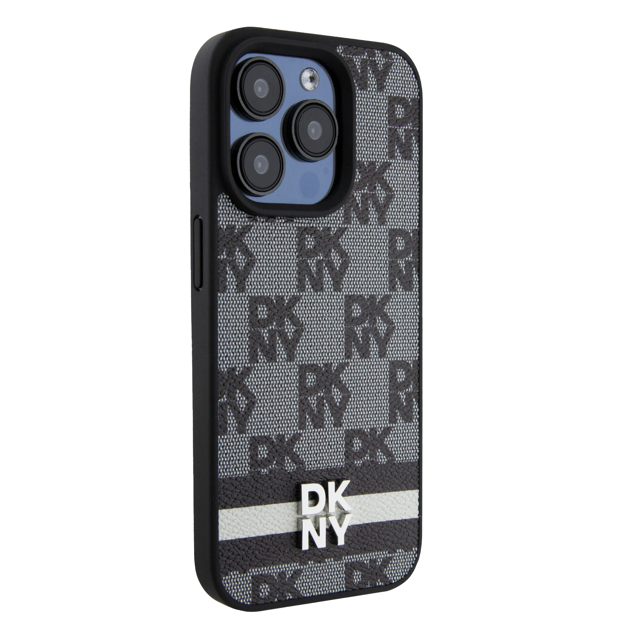 Apple iPhone 15 plus / 14 plus DKNY dėklas odinis Checkered Mono Pattern & Printed Stripes (DKHCP15MPCPTSSK) juodos spalvos aprašymas - Prekės nuotrauka Apple iPhone 15 plus / 14 plus DKNY dėklas odinis Checkered Mono Pattern & Printed Stripes (DKHCP15MPCPTSSK) juodos spalvos aprašymas - Prekės nuotrauka