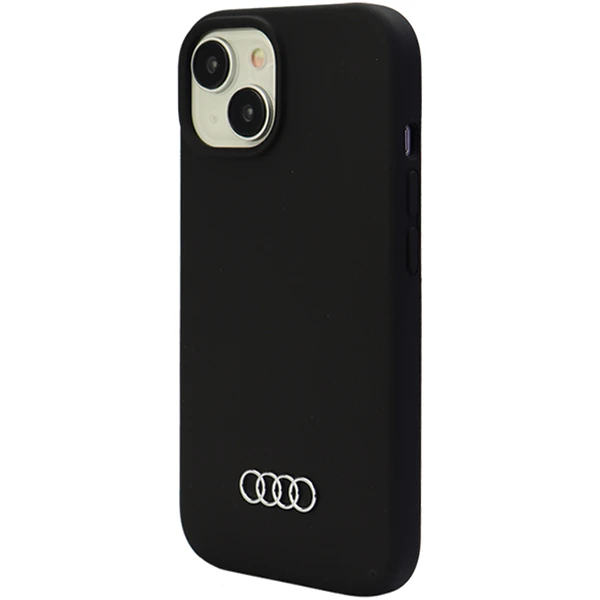 Apple iPhone 15 Plus Audi silikoninis dėklas (AU-LSRIP15M-Q3/D1-BK) juodos spalvos aprašymas - Prekės nuotrauka