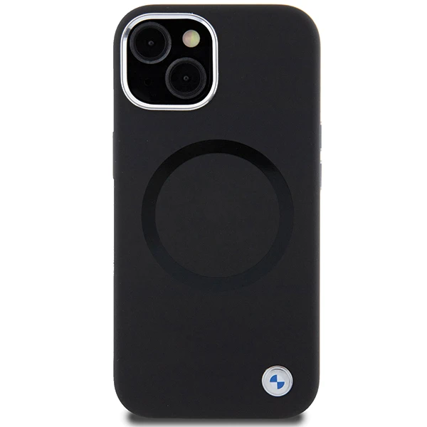 Apple iPhone 15 Plus BMW Signature Liquid silikoninis dėklas MagSafe (BMHMP15MSILBK2) juodos spalvos aprašymas - Prekės nuotrauka