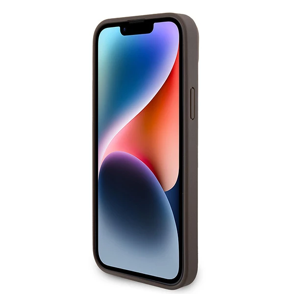 Apple iPhone 15 Plus Guess dėklas Crossbody 4G Metal Logo (GUHCP15MP4TDSCPW) rudos spalvos aprašymas - Prekės nuotrauka