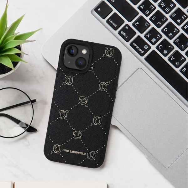 Apple iPhone 15 Plus Karl Lagerfeld Karl Head MagSafe (KLHMP15MPGKHPHK) dėklas telefonui juodos spalvos aprašymas - Prekės nuotrauka
