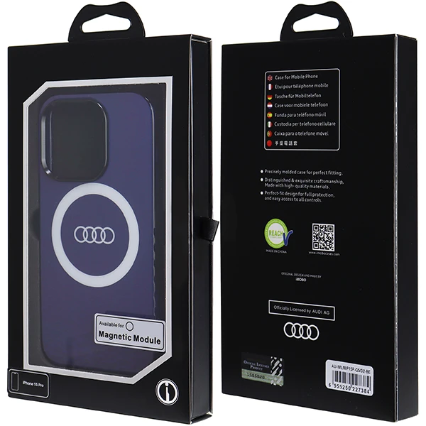 Dėklas Apple iPhone 15 Pro Audi IML Big Logo MagSafe (AU-IMLMIP15P-Q5/D2-BE) mėlynos spalvos aprašymas - Prekės nuotrauka Dėklas Apple iPhone 15 Pro Audi IML Big Logo MagSafe (AU-IMLMIP15P-Q5/D2-BE) mėlynos spalvos aprašymas - Prekės nuotrauka