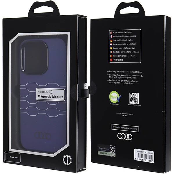 Dėklas Apple iPhone 15 Pro Audi IML MagSafe (AU-IMLMIP15P-A6/D3-BE) mėlynos spalvos aprašymas - Prekės nuotrauka Dėklas Apple iPhone 15 Pro Audi IML MagSafe (AU-IMLMIP15P-A6/D3-BE) mėlynos spalvos aprašymas - Prekės nuotrauka