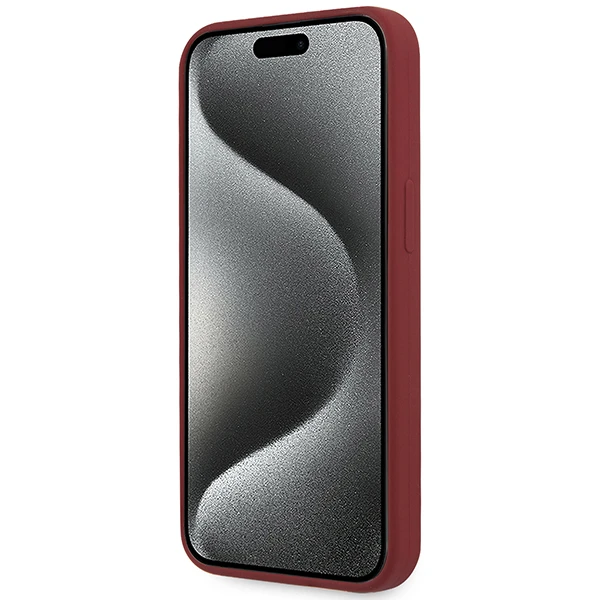 Apple iPhone 15 Pro BMW dėklas silikoninis Big Logo MagSafe (BMHMP15LSLBLRE) raudonos spalvos aprašymas - Prekės nuotrauka