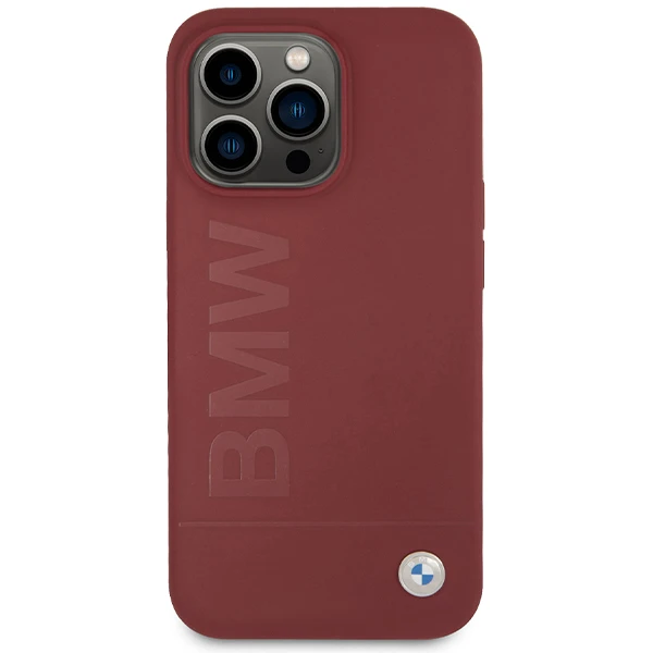 Apple iPhone 15 Pro BMW dėklas silikoninis Big Logo MagSafe (BMHMP15LSLBLRE) raudonos spalvos aprašymas - Prekės nuotrauka