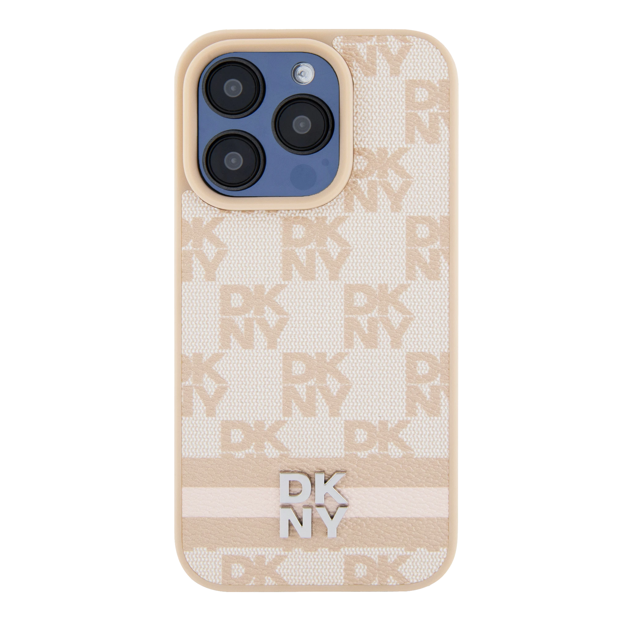 Apple iPhone 15 Pro DKNY odinis dėklas Checkered Mono Pattern & Printed Stripes (DKHCP15LPCPTSSP) rožinės spalvos aprašymas - Prekės nuotrauka Apple iPhone 15 Pro DKNY odinis dėklas Checkered Mono Pattern & Printed Stripes (DKHCP15LPCPTSSP) rožinės spalvos aprašymas - Prekės nuotrauka