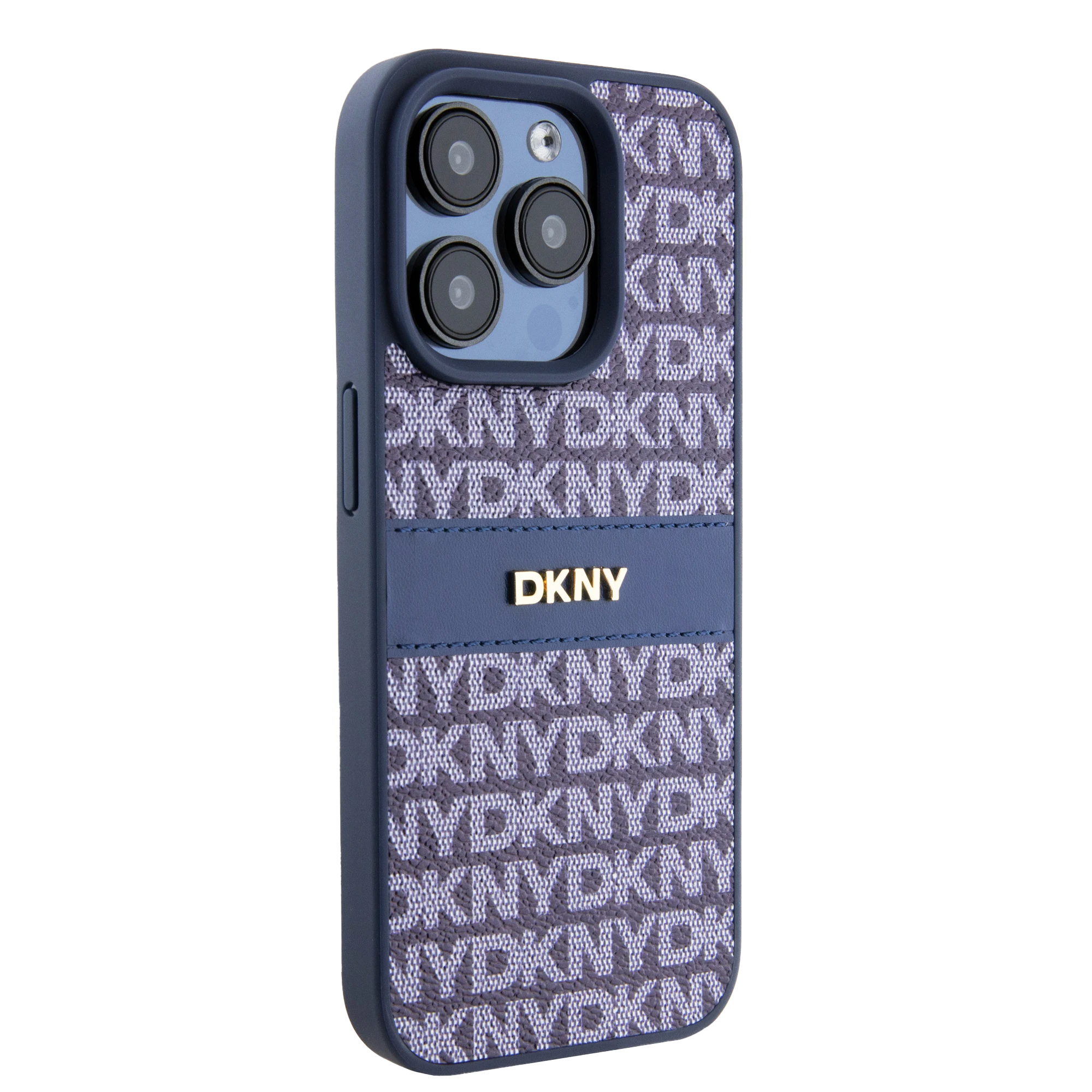 Apple iPhone 15 Pro DKNY odinis dėklas Mono Stripe & Metal Logo (DKHCP15LPRTHSLB) mėlynos spalvos aprašymas - Prekės nuotrauka Apple iPhone 15 Pro DKNY odinis dėklas Mono Stripe & Metal Logo (DKHCP15LPRTHSLB) mėlynos spalvos aprašymas - Prekės nuotrauka
