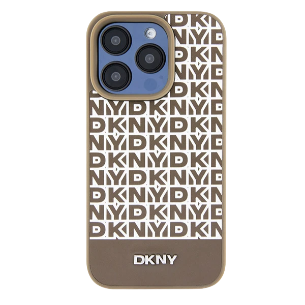 Apple iPhone 15 Pro DKNY odinis dėklas Printed Pattern Metal Logo MagSafe (DKHMP15LPSOSPW) rudos spalvos aprašymas - Prekės nuotrauka Apple iPhone 15 Pro DKNY odinis dėklas Printed Pattern Metal Logo MagSafe (DKHMP15LPSOSPW) rudos spalvos aprašymas - Prekės nuotrauka