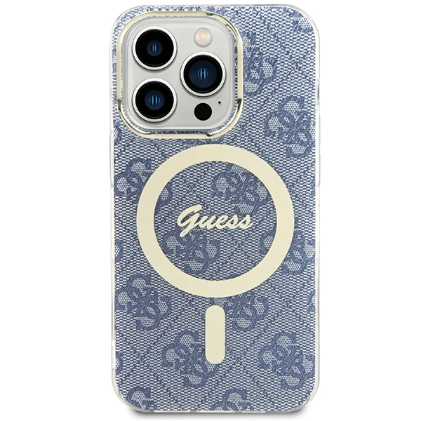 Apple iPhone 15 Pro Guess dėklas IML 4G MagSafe (GUHMP15LH4STB) mėlynos spalvos aprašymas - Prekės nuotrauka