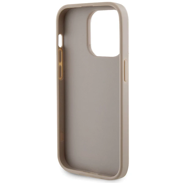 Apple iPhone 15 Pro Guess dėklas Strass Metal Logo (GUHCP15LPS4DGPD) aukso spalvos aprašymas - Prekės nuotrauka