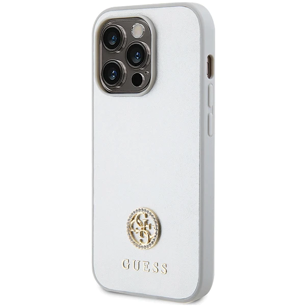 Apple iPhone 15 Pro Guess dėklas Strass Metal Logo (GUHCP15LPS4DGPS) sidabrinės spalvos aprašymas - Prekės nuotrauka