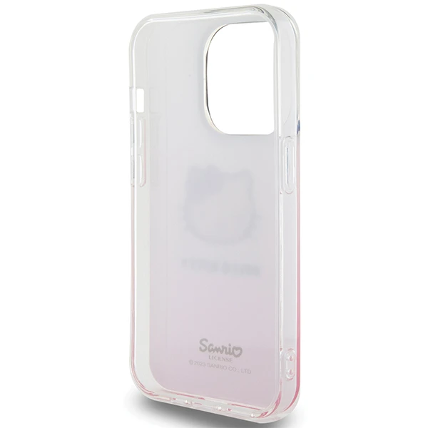 Apple iPhone 15 Pro Hello Kitty dėklas IML Gradient Electrop Kitty Head (HKHCP15LHDGKEP) rožinės spalvos aprašymas - Prekės nuotrauka