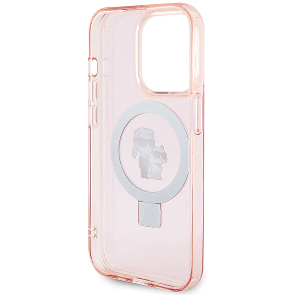 Apple iPhone 15 Pro Karl Lagerfeld dėklas Ring Stand Karl&Choupettte MagSafe (Klhmp15lhmrskcp) rožinės spalvos aprašymas - Prekės nuotrauka Apple iPhone 15 Pro Karl Lagerfeld dėklas Ring Stand Karl&Choupettte MagSafe (Klhmp15lhmrskcp) rožinės spalvos aprašymas - Prekės nuotrauka