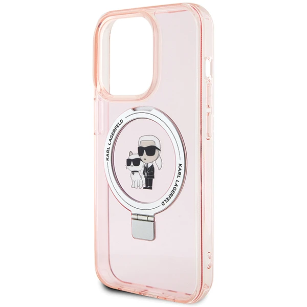 Apple iPhone 15 Pro Karl Lagerfeld dėklas Ring Stand Karl&Choupettte MagSafe (Klhmp15lhmrskcp) rožinės spalvos aprašymas - Prekės nuotrauka Apple iPhone 15 Pro Karl Lagerfeld dėklas Ring Stand Karl&Choupettte MagSafe (Klhmp15lhmrskcp) rožinės spalvos aprašymas - Prekės nuotrauka
