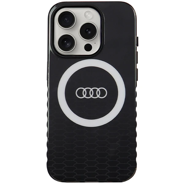 Dėklas Apple iPhone 15 Pro Max Audi IML Big Logo MagSafe (AU-IMLMIP15PM-Q5/D2-BK) juodos spalvos aprašymas - Prekės nuotrauka