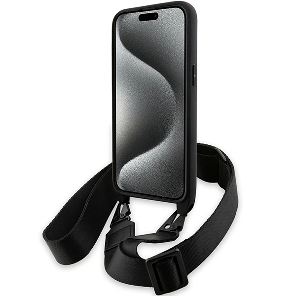 Apple iPhone 15 Pro Max BMW dėklas M Edition Carbon Tricolor Lines & Strap (BMHCP15X23PSVTK) juodos spalvos aprašymas - Prekės nuotrauka Apple iPhone 15 Pro Max BMW dėklas M Edition Carbon Tricolor Lines & Strap (BMHCP15X23PSVTK) juodos spalvos aprašymas - Prekės nuotrauka