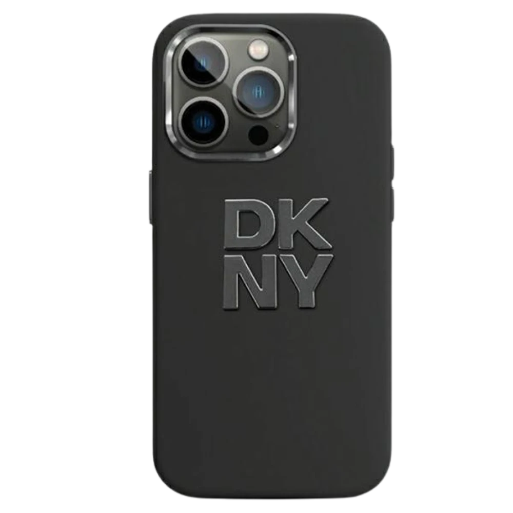 Apple iPhone 15 Pro Max DKNY dėklas Liquid Silicone Metal Logo (DKHCP15XSMCBSK) juodos spalvos aprašymas - Prekės nuotrauka