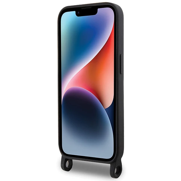 Apple iPhone 15 Pro Max Karl Lagerfeld dėklas juodos spalvos Crossbody silikoninis Ikonik (Klhcp15xcbsknk) juodos spalvos aprašymas - Prekės nuotrauka