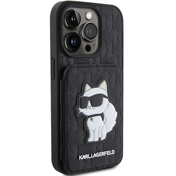 Apple iPhone 15 Pro Max Karl Lagerfeld dėklas Saffiano Cardslots and Stand Monogram Choupette (KLHCP15XSAKCNSCK) juodos spalvos aprašymas - Prekės nuotrauka Apple iPhone 15 Pro Max Karl Lagerfeld dėklas Saffiano Cardslots and Stand Monogram Choupette (KLHCP15XSAKCNSCK) juodos spalvos aprašymas - Prekės nuotrauka