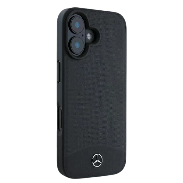 Apple iPhone 16 Mercedes Textured And Plain Leather MagSafe (MEHMP16S23RBARK) dėklas telefonui juodos spalvos aprašymas - Prekės nuotrauka
